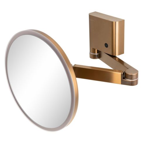 Glow Wall Mounted Double Arm X5 Magnifying Mirror With Progressive Switch