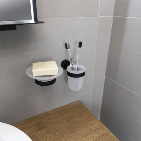 OPTIONS ROUND WALL MOUNTED TUMBLER AND HOLDER