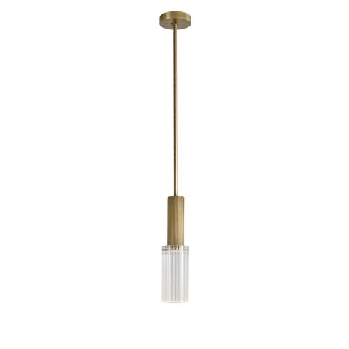 Flume 80 Indoor Pendant Light (IP44) Clear Reeded Glass