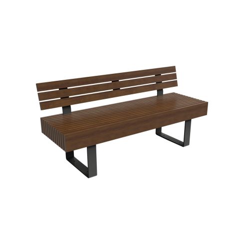 Boston Outdoor Urban Bench Without Backrest