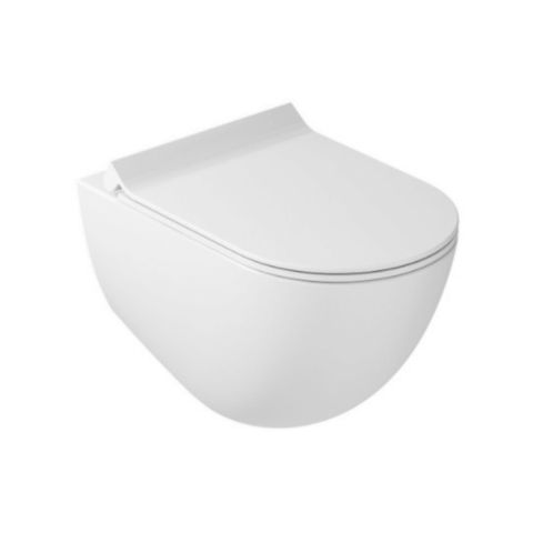 Dream Wall Mounted Rimless Wc Pan With Seat Cover