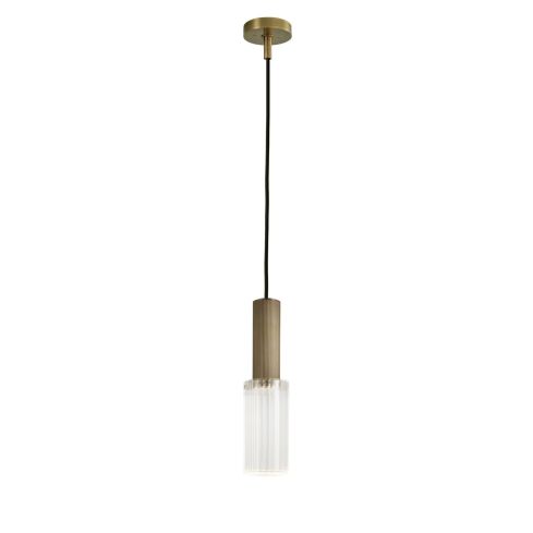 Flume 80 Indoor Pendant Light (IP20) Frosted Reeded Glass