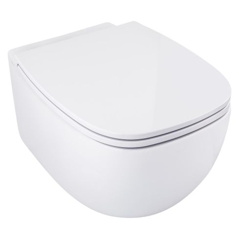 Lola Wall Mounted Rimless WC With Soft Close Seat Cover