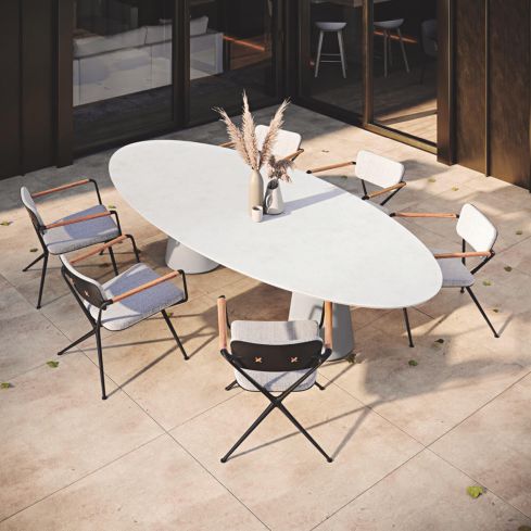 Conix Outdoor Ellipse Low Dining Table