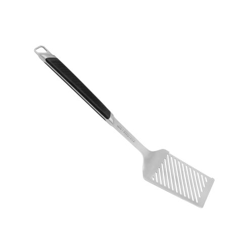 Premium Outdoor BBQ Spatula Long Black/Brushed Stainless Steel