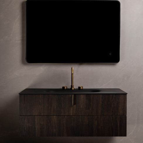 Orology Wall Mounted Double Drawer Vanity Unit